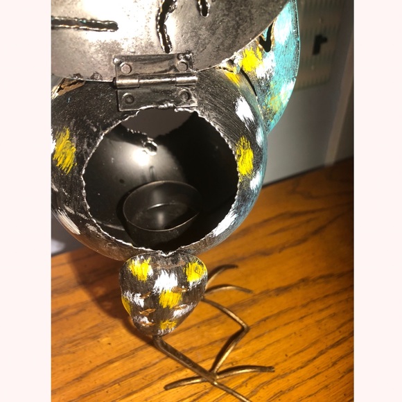 🎉HP🎉🆕 16” Metal Chicken Sculpture Decor Tea Light Holder - Picture 5 of 5